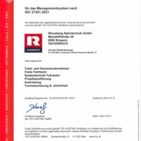 ISO 19600 CM Compliance Management Rhomberg Bahntechnik GmbH